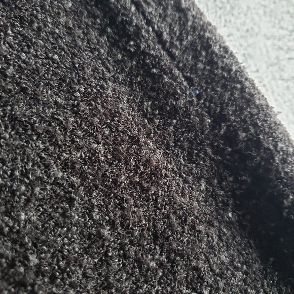 Grey Fuzzy Sleeveless High Neck Asymmetrical IZM Dress w Side Slit - Picture 12 of 12